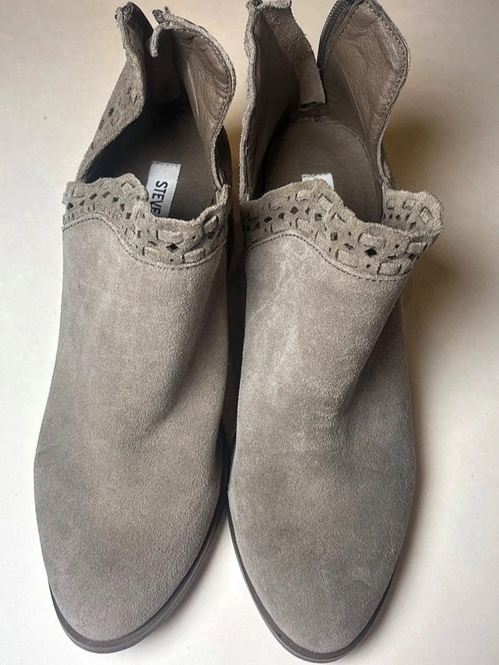 Steve Madden Nomad Faux Suede Bootie Taupe Ankle Boots